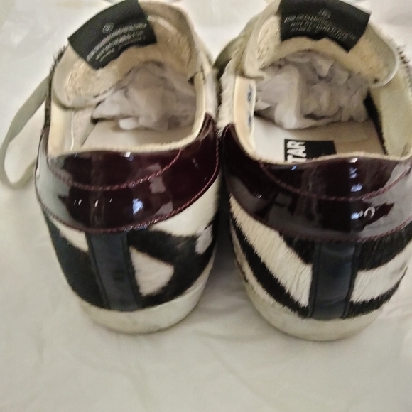 GOLDEN GOOSE GENIUNE CALF HAIR SIZE 38 ZEBRA PRINT - Picture 15 of 16